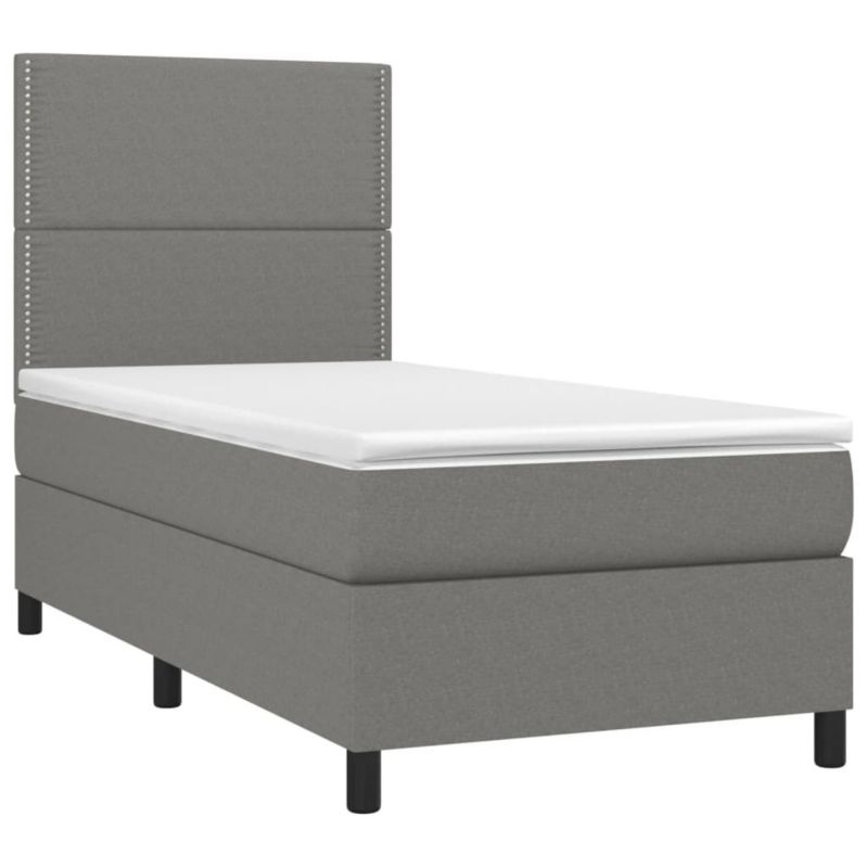 Łóżko kontynentalne WaszeMeble 90x200 cm ciemnoszara WM-3134766 1 szt.