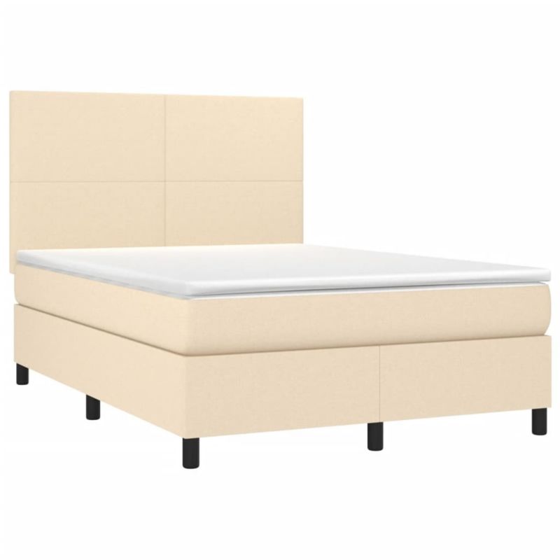 Łóżko kontynentalne WaszeMeble 140x190 cm kremowe WM-3134714 1 szt.