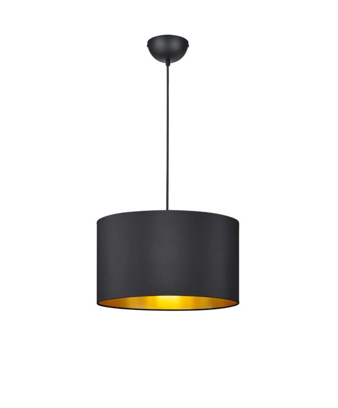 Lampa sufitowa wisząca Trio Hostel czarno-złota wym: 150 x 40 x 40 cm 1xE27 x 1 szt.