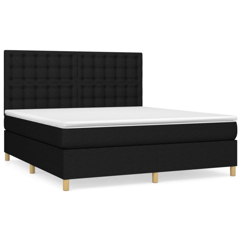 Łóżko kontynentalne WaszeMeble 180x200 cm czarne WM-3142675 1 szt.
