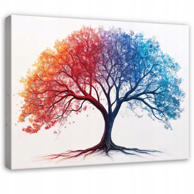 Obraz Drzewo Życia Abstrakcja Na Płótnie Canvas WALLARENA 120x80 cm Dekoracja Do Sypialni Salonu Kuchni 1 szt.