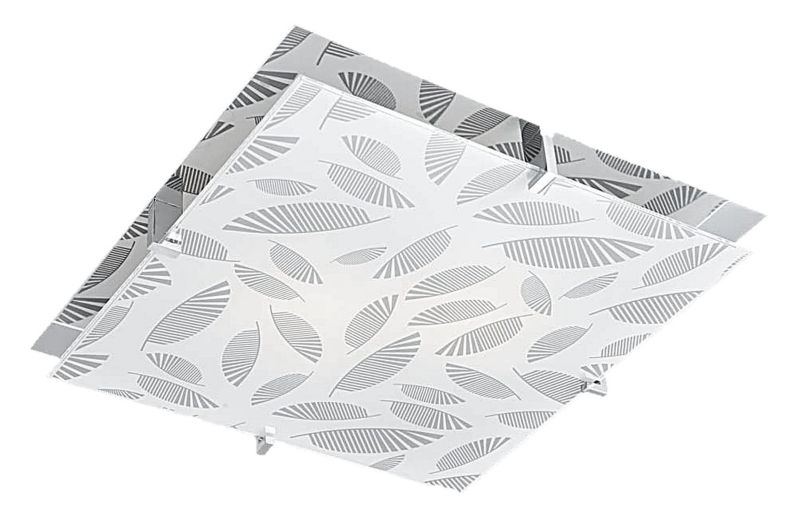 Plafon Candellux Fikus chromowany biały 2 x E27 x IP20 wym: 36 x 36 x 36 cm - 1 szt.