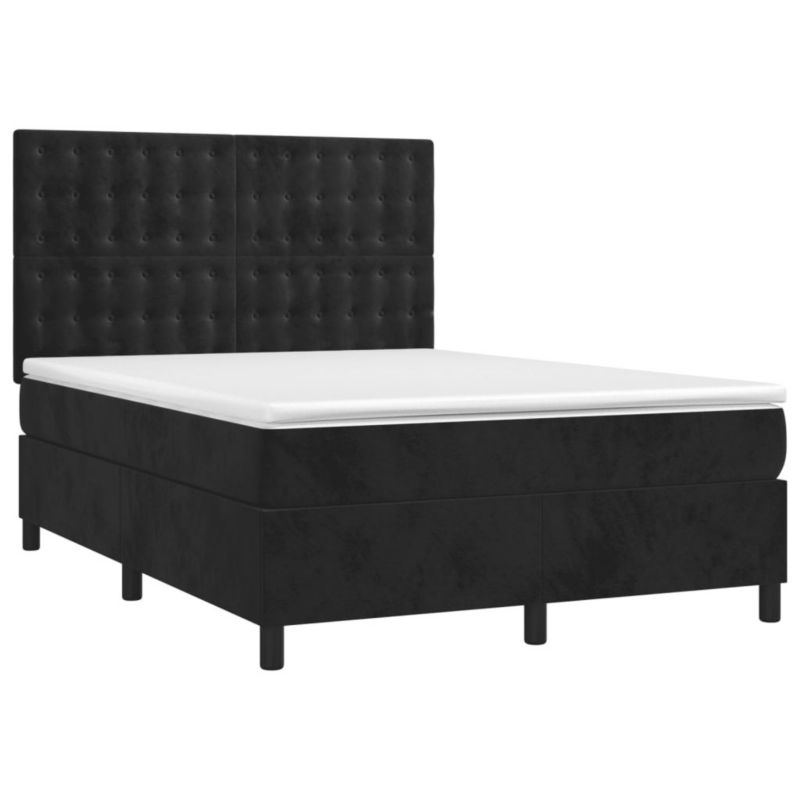Łóżko kontynentalne WaszeMeble 140x190 cm czarny WM-3136361 1 szt.