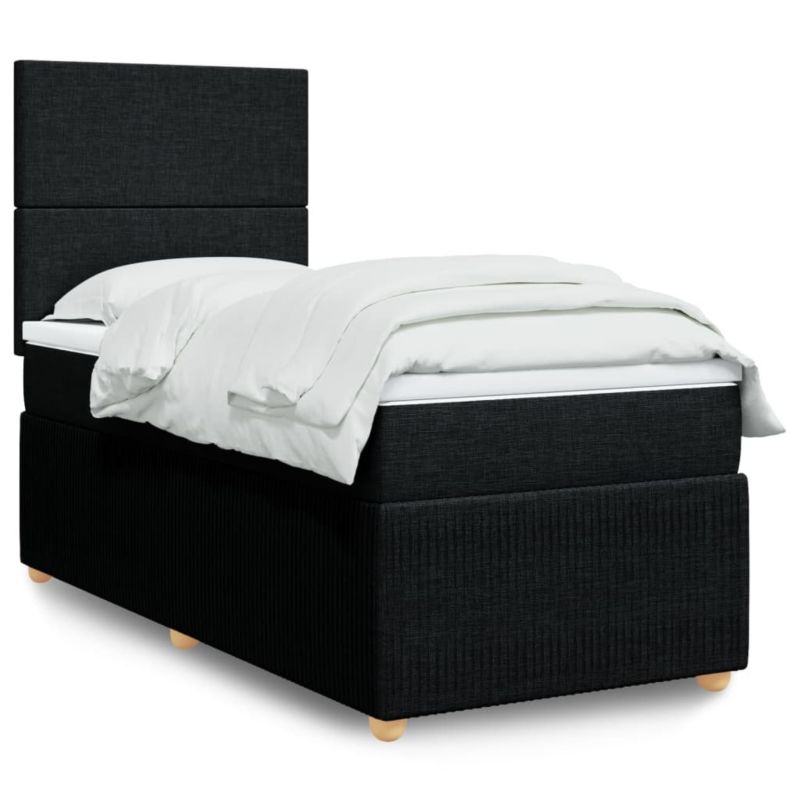 Łóżko kontynentalne WaszeMeble 90x190 cm czarne WM-3294206 1 szt.