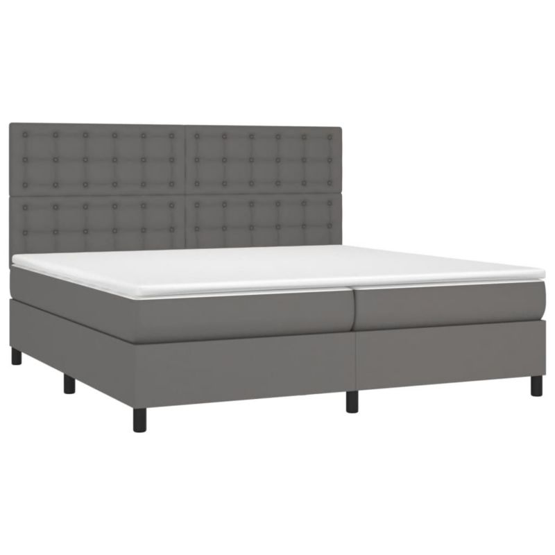 Łóżko kontynentalne WaszeMeble 200x200 cm szara WM-3135967 1 szt.