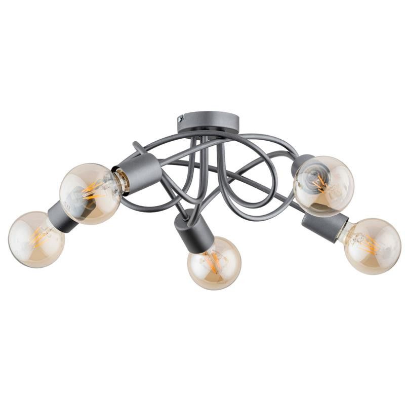 Lampa sufitowa wisząca Alfa Boston 1939 srebrna nowoczesna 5xE27 x 15W 1 szt.
