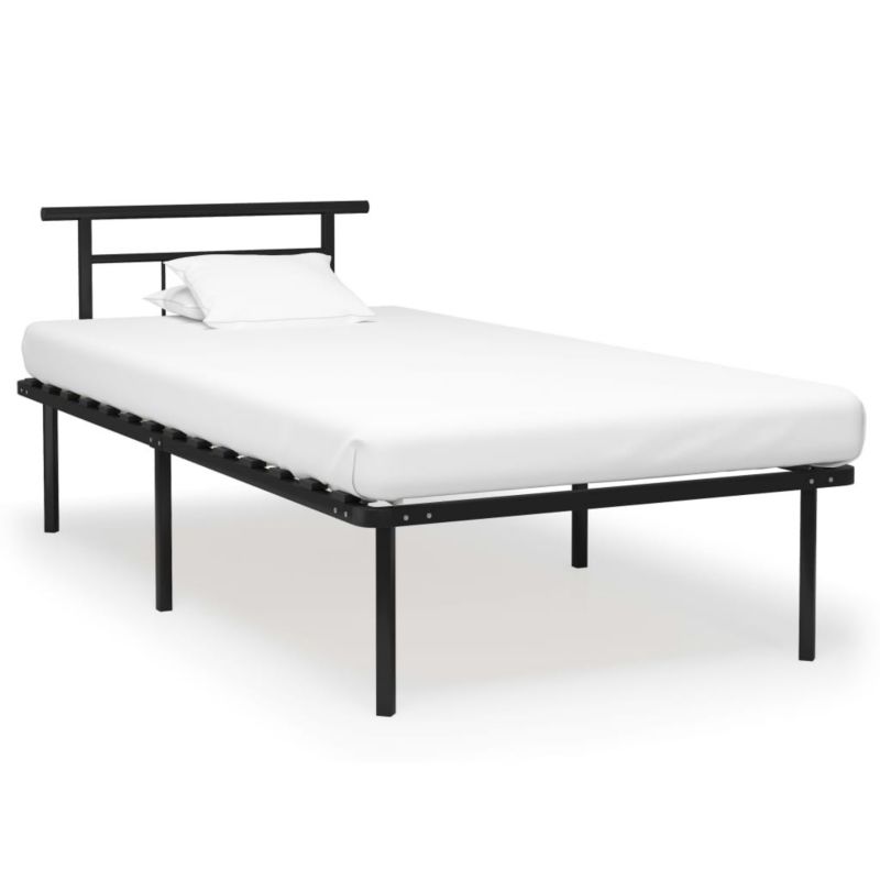 Łóżko metalowe WaszeMeble 100x200 cm czarne 1 szt.