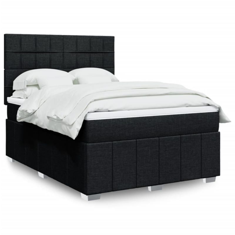 Łóżko kontynentalne WaszeMeble 140x190 cm czarne WM-3293965 1 szt.