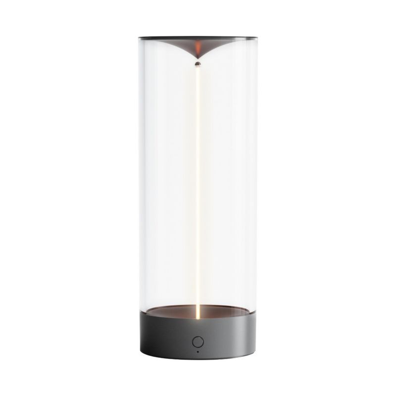Lampa stołowa Zuma Line Esterno przezroczysto-szara LED 1.2W 2700K 100lm akumulator IP20 wym: 24.15 x 9.15 x 9.15 cm - 1 szt.