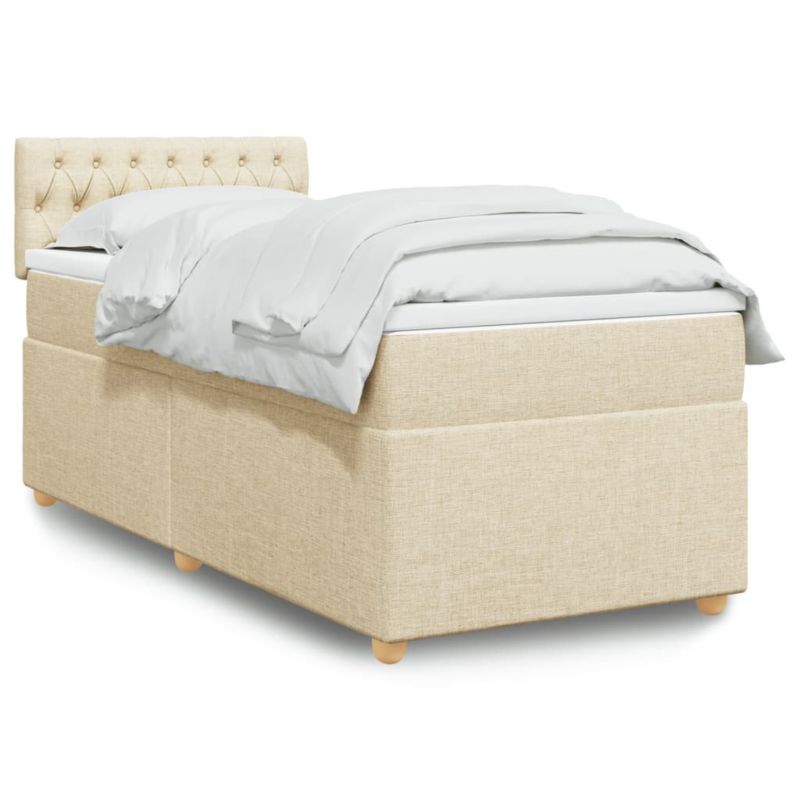 Łóżko kontynentalne WaszeMeble 90x200 cm kremowe WM-3288875 1 szt.
