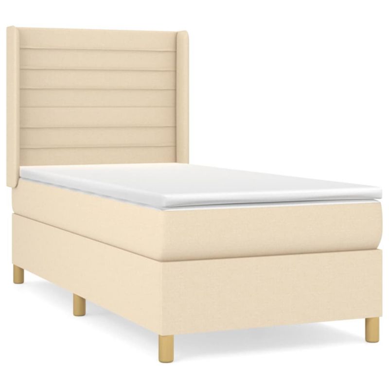 Łóżko kontynentalne WaszeMeble 90x200 cm kremowe WM-3132046 1 szt.