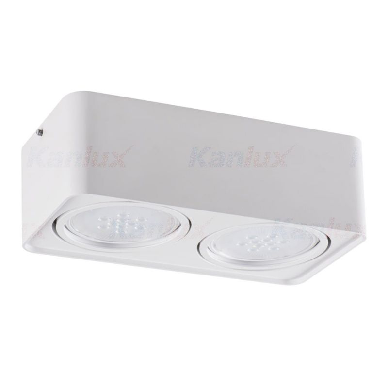 Oprawa sufitowa spot Kanlux Tubeo biały 2 x ES111 x 25W IP20 wym: 29 x 15 cm - 1 szt.