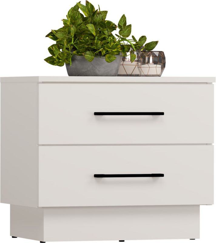 Szafka Nocna Topeshop AMBER 2S Stolik Nocny Kaszmir Beż 37x48x55 cm 1 szt