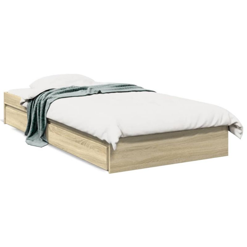 Łóżko drewniane WaszeMeble 75x190 cm brązowe WM-3280715 1 szt.