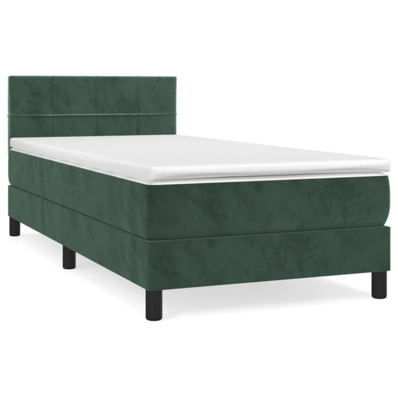 Łóżko kontynentalne WaszeMeble 90x200 cm zielone WM-3141284 1 szt.