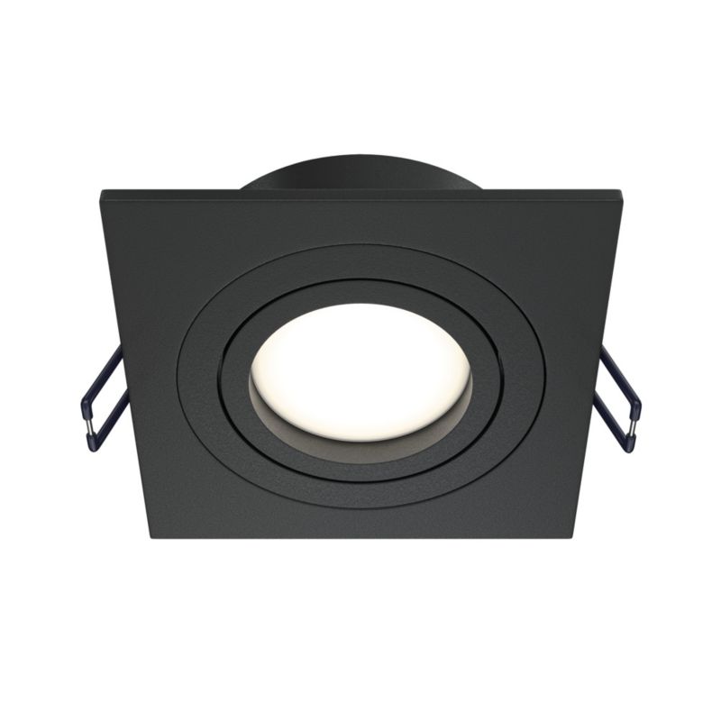Oprawa sufitowa wpuszczana Maytoni Atom czarna 1 x GU10 x 50W IP20 wym: 2,5 x 9,2 x 9,2 cm kwadratowa - 1 szt.