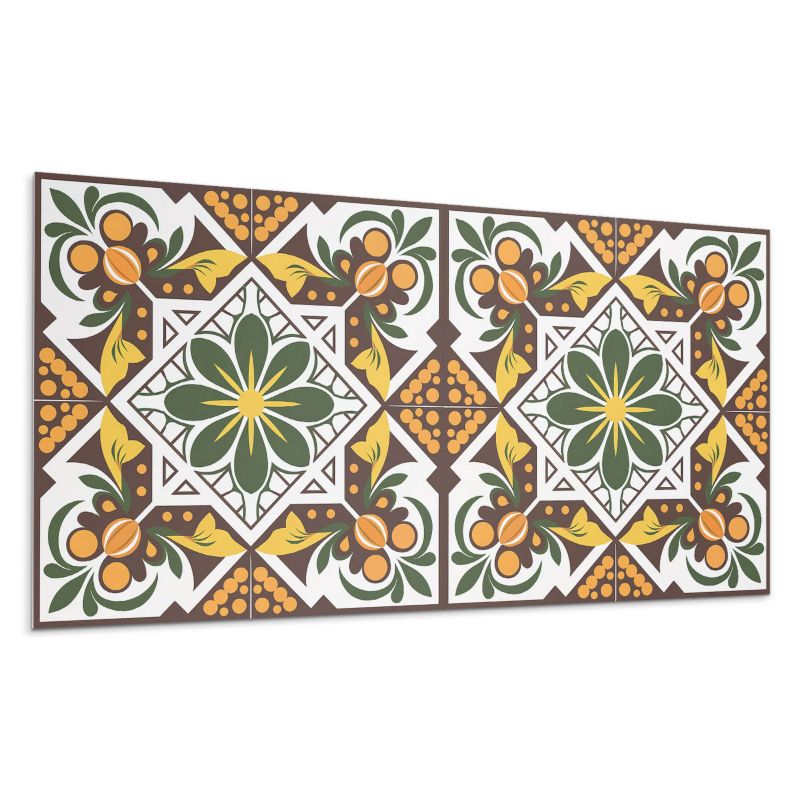 Kafelki samoprzylepne Wallfluent 60x30 cm Kwiatowy wzór roślinny 6 szt.