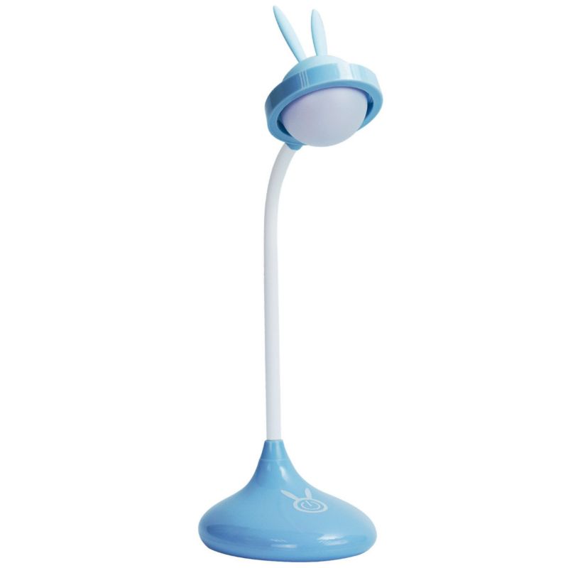 Lampa biurkowa Polux Rabbit niebieska LED 0.4W 3000K-6500K 60lm IP20 wym: 31.5 x 14.3 x 14.3 cm tworzywo sztuczne - 1 szt.