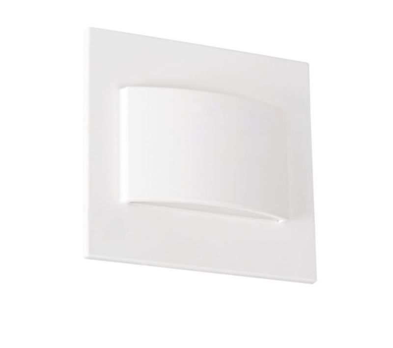 Oprawa oświetleniowa schodowa Kanlux Erinus biała LED 1.5W 3000K 30lm IP20 wym: 7,5 x 1,6 cm kwadratowa - 1 szt.