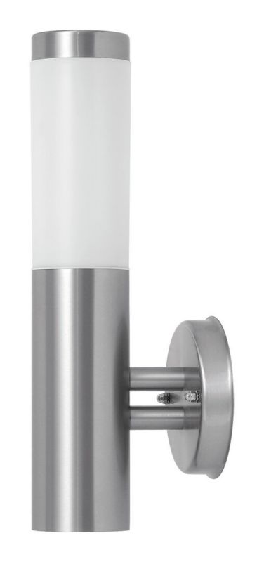 Kinkiet ścienny zewnętrzny Rabalux Inox Torch chrom satynowany-biały 1 x E27 x 25W IP44 wym: 38 x 7,6 x 14,5 cm - 1 szt.
