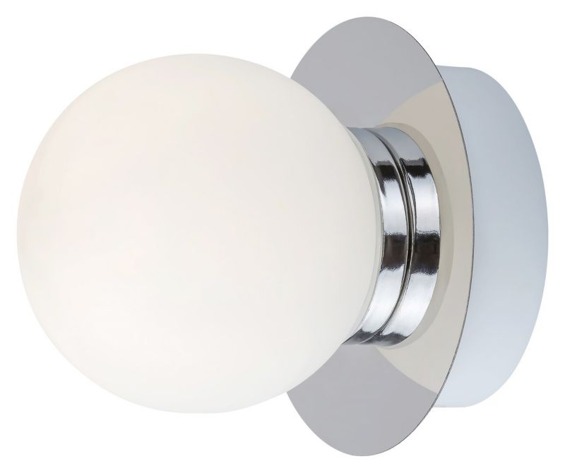 Kinkiet ścienny Rabalux Becca chromowany biały do łazienki 1 x G9 x 28W IP44 wym: 12,3 x 10 x 10,5 cm - 1 szt.