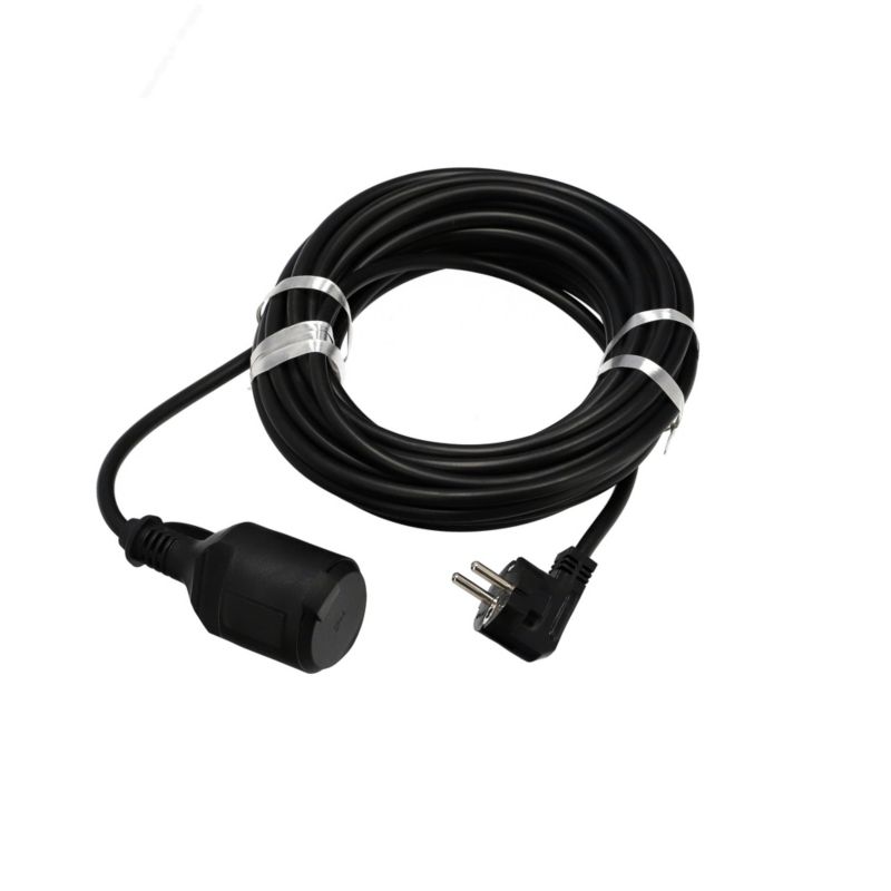 Przedłużacz HOROZ czarny Schuko 10 m 3x1,5 mm IP44 1 szt.