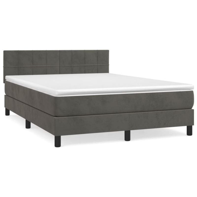 Łóżko kontynentalne WaszeMeble 140x190 cm ciemnoszara WM-3141300 1 szt.