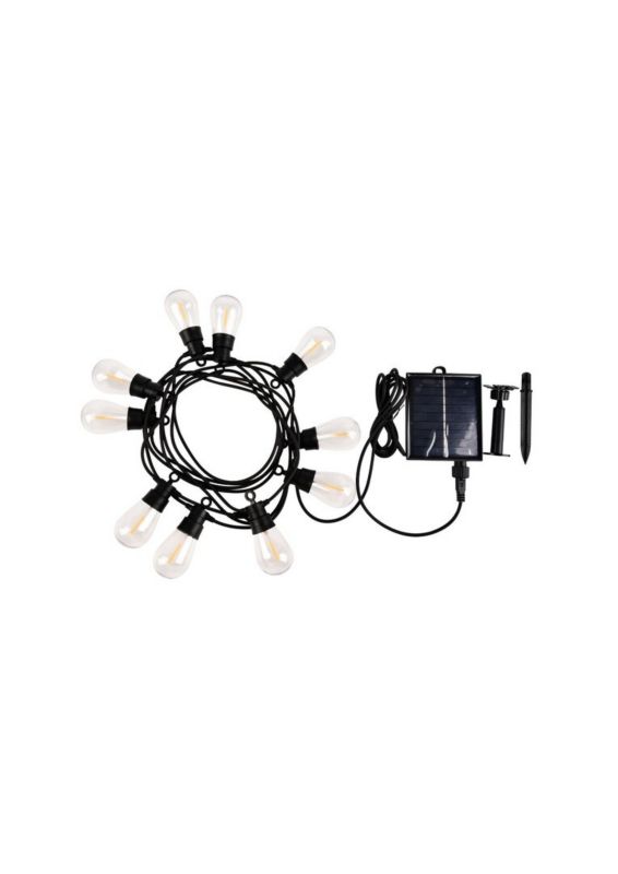 Girlanda solarna Rabalux Zirc czarna LED 3.6W 2700K 35lm IP44 6,5 metra - 1 szt.