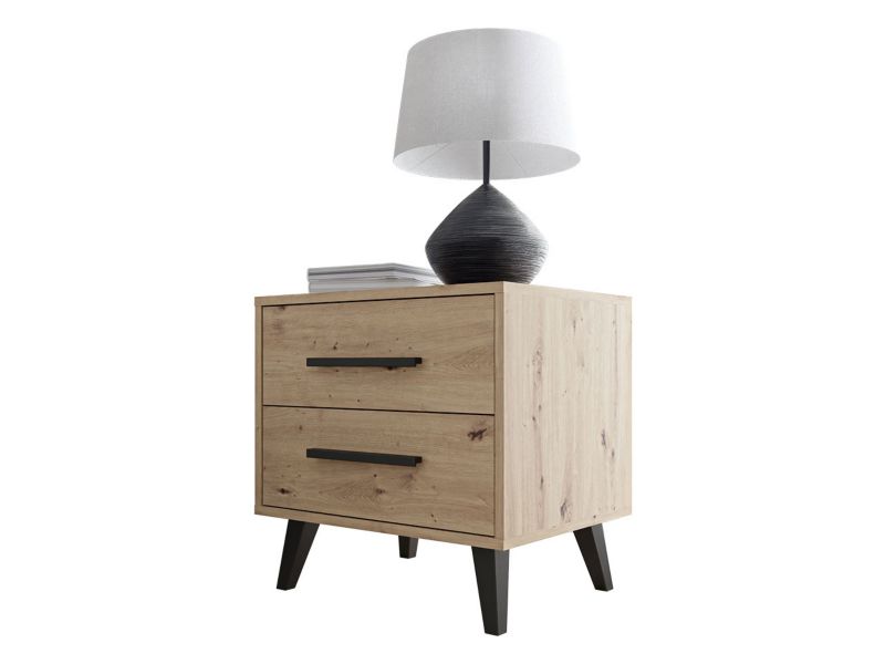 Stolik nocny MIRJAN 24 z szufladami Kos dąb artisan 1 szt.
