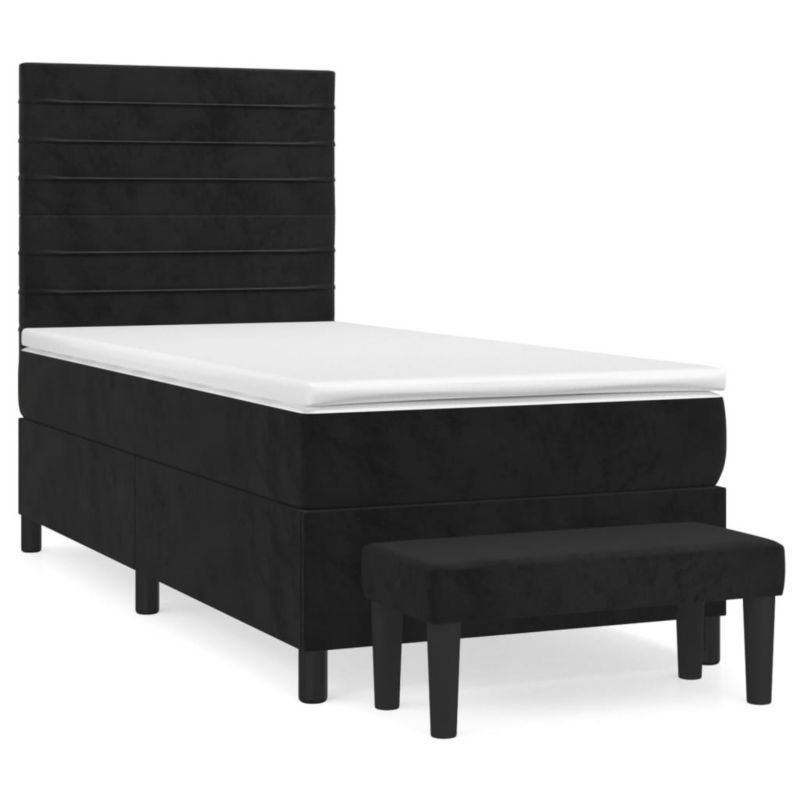 Łóżko kontynentalne WaszeMeble 90x190 cm czarne WM-3137877 1 szt.