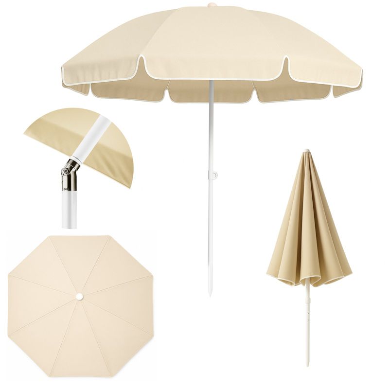 Parasol plażowy składany Extralink 1.8m beżowy 1szt
