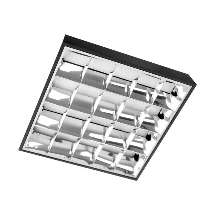 Plafon sufitowy lampa Ecolight Raster czarno-srebrny 4 x G13 x 12W IP20 wym: 6 x 61 x 60 cm - 1 szt.