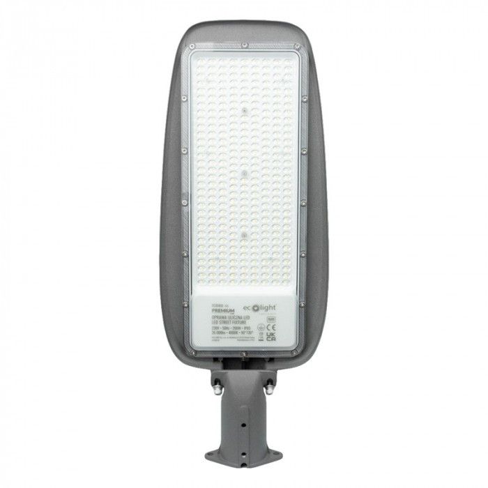 Lampa uliczna Ecolight Place I Ulice szara LED 200W 4000K 26000lm IP65 wym: 61,1 x 23,6 x 8,4 cm - 1 szt.
