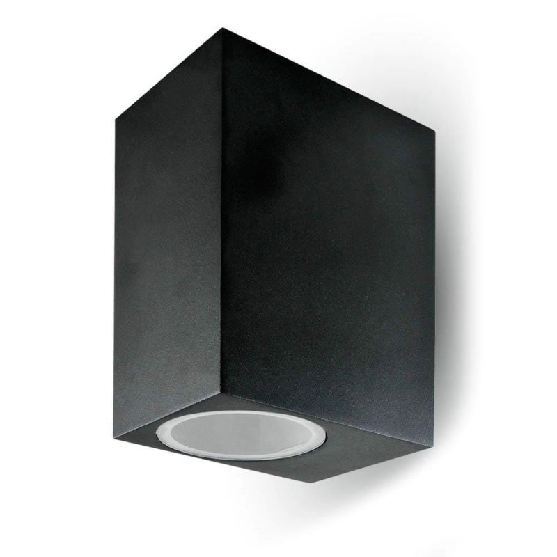 Kinkiet ścienny zewnętrzny V-TAC czarny 1 x GU10 x IP44 wym: 6,8 x 9,2 x 15 cm - 1 szt.