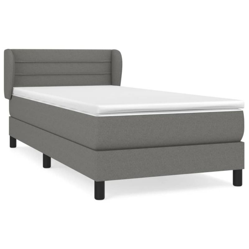 Łóżko kontynentalne WaszeMeble 90x200 cm ciemnoszara WM-3126294 1 szt.