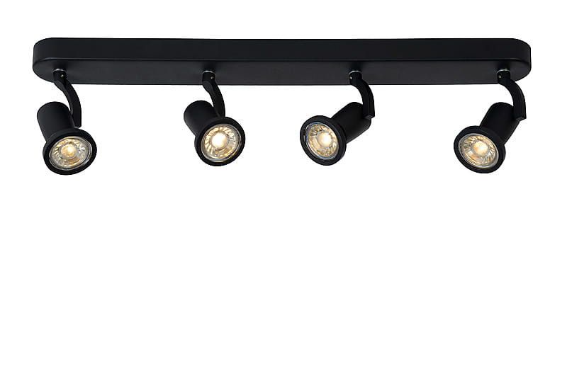 Lampa sufitowa Lucide Jaster czarna 4 x GU10 x 5W wym: 50 x 6 cm - 1 szt.