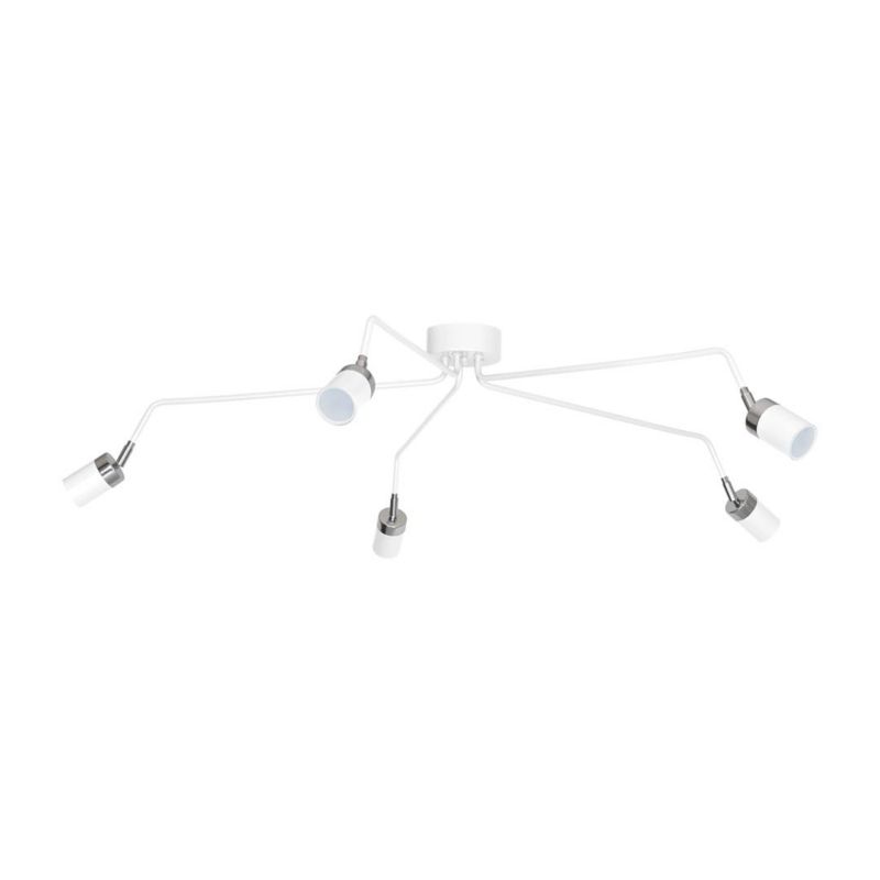 Lampa sufitowa wisząca Milagro Joker biała chromowana wym: 30 x 132 x 132 cm 5xGU10 x 40W 1 szt.