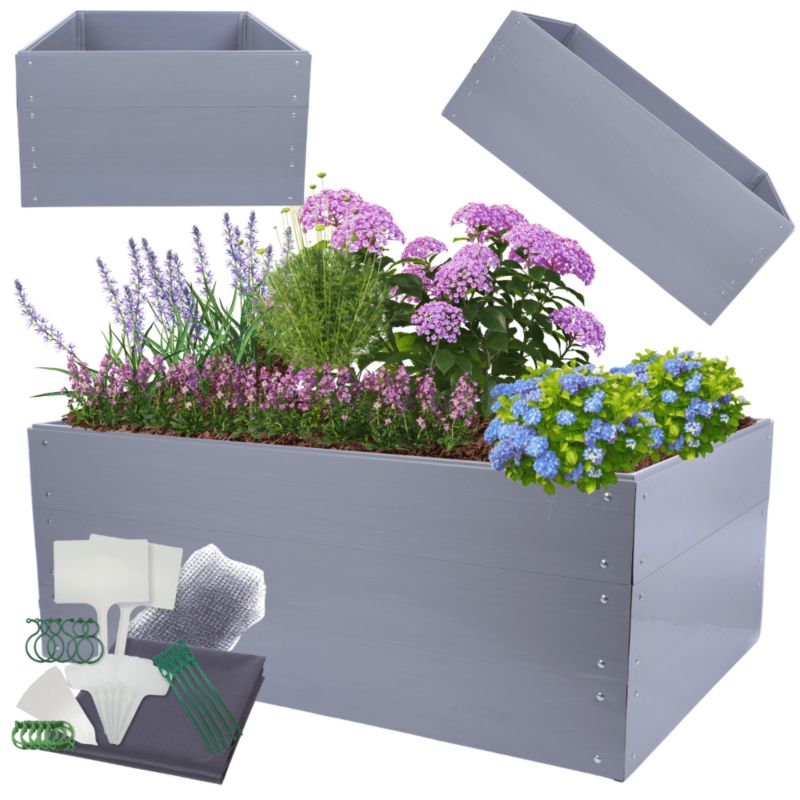 Grządka podwyższona MODO24 modułowa plastikowa trwała odporna na warunki atmosferyczne 60x160x120 cm 1 szt.