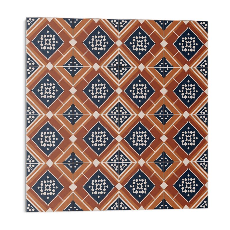 Kafelki samoprzylepne Wallfluent 20x20 cm Brązowo-biała geometria 20 szt.