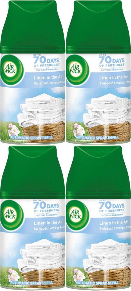 4x Wkład do odświeżacza automatycznego Air Wick Freshmatic, Świeżość Letniego Poranka, 250ml