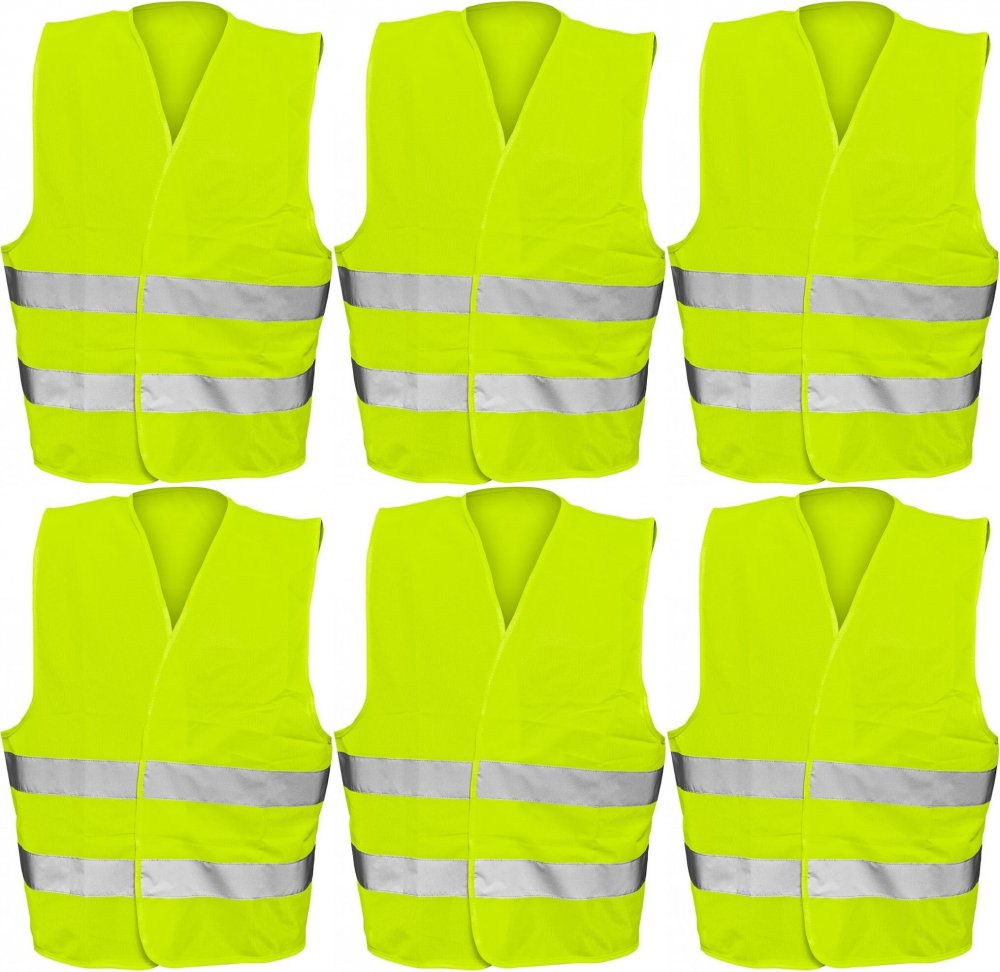 6x Kamizelka odblaskowa flash Fridrich&Fridrich, żółty