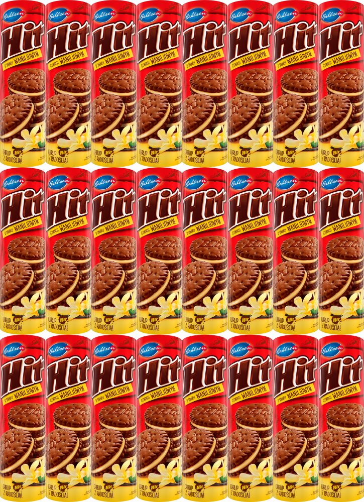 24x Ciastka Hit, waniliowy, 220g