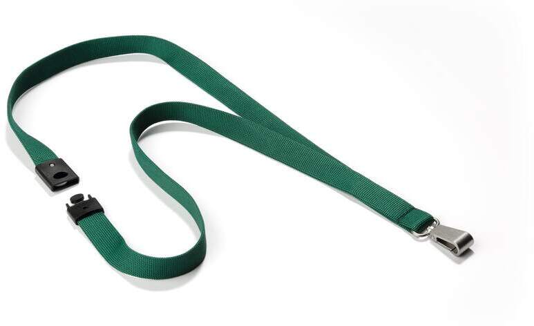 Taśma tekstylna z szerokim karabińczykiem Durable Soft Colour, 44cm, 10 sztuk, ciemnozielony
