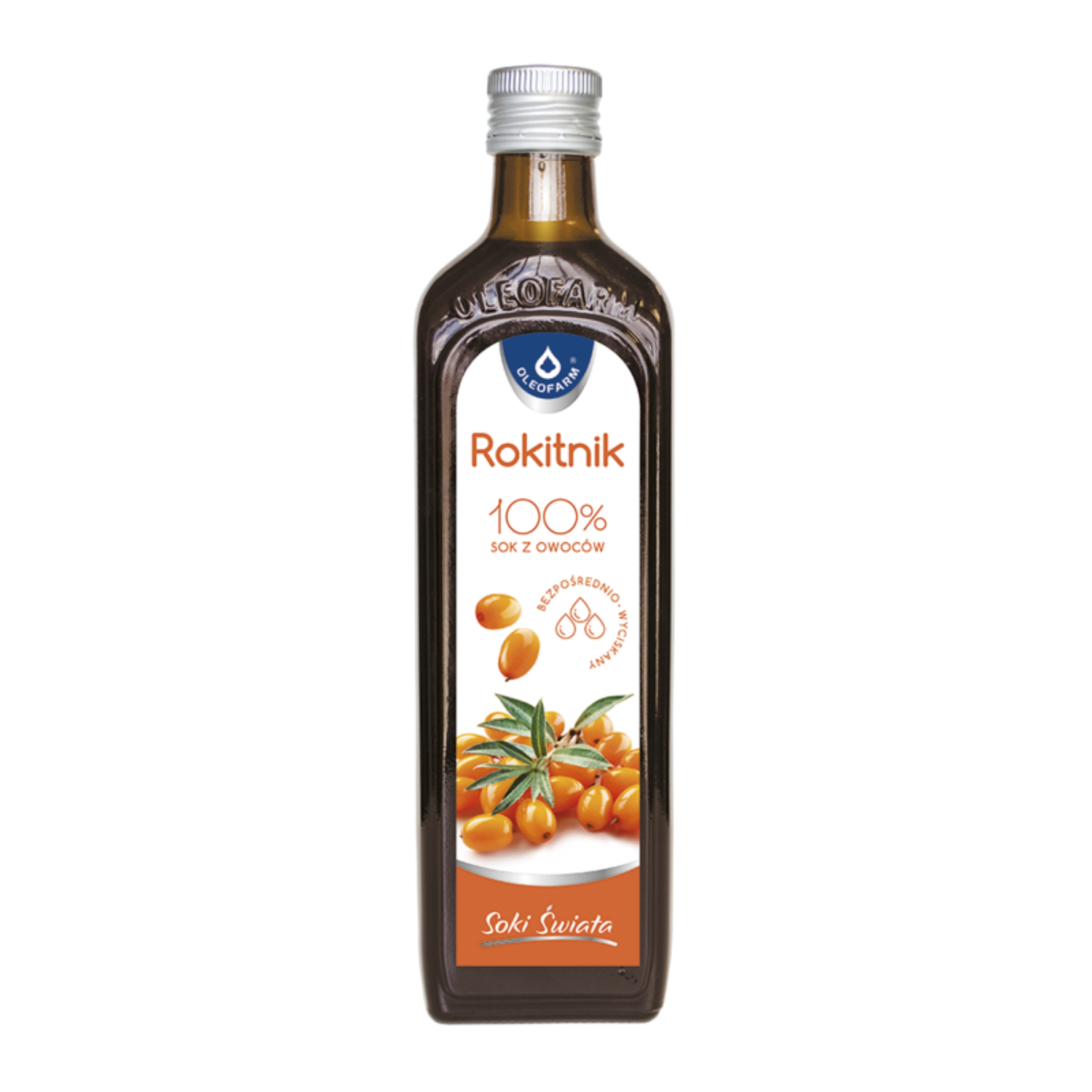 Oleofarm, rokitnik 100% sok z owoców, 490 ml