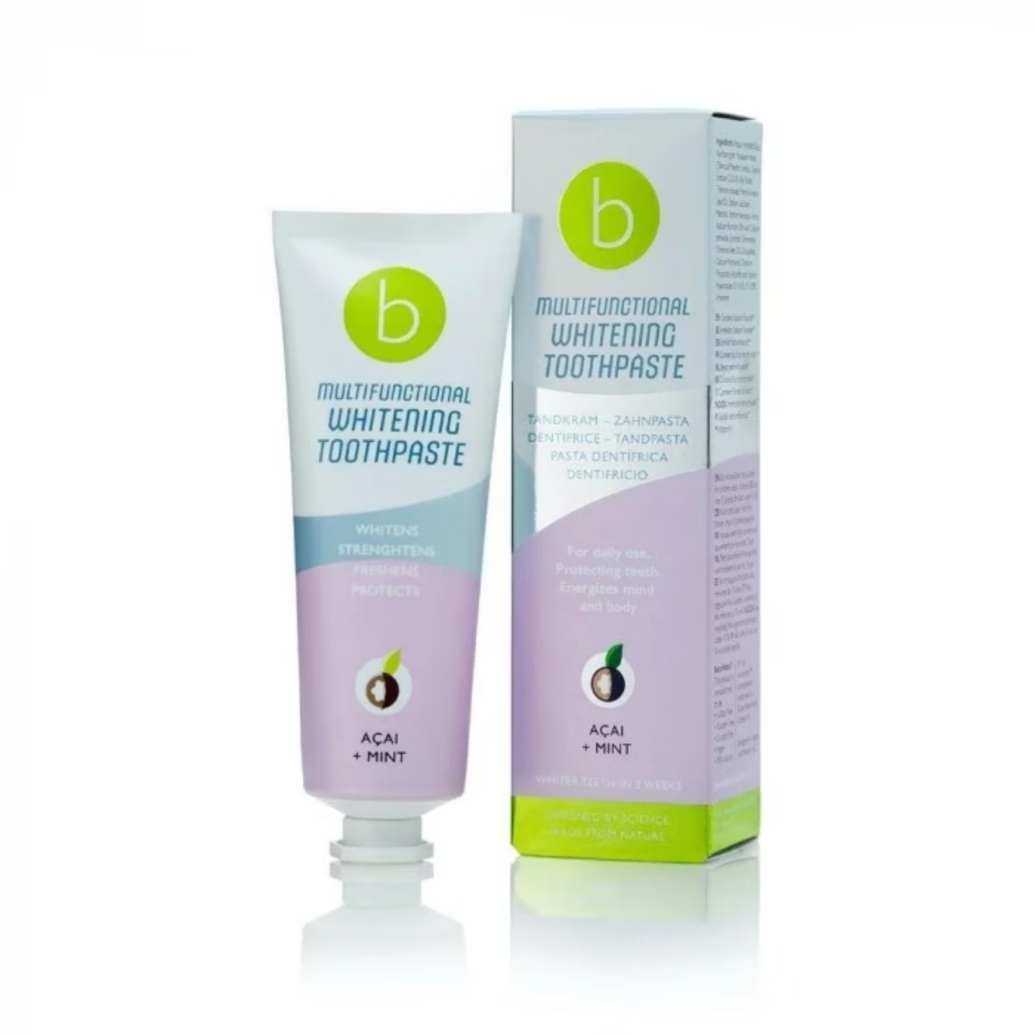 Beconfident - wielofunkcyjna wybielająca pasta do zębów, acai i mięta, 75 ml
