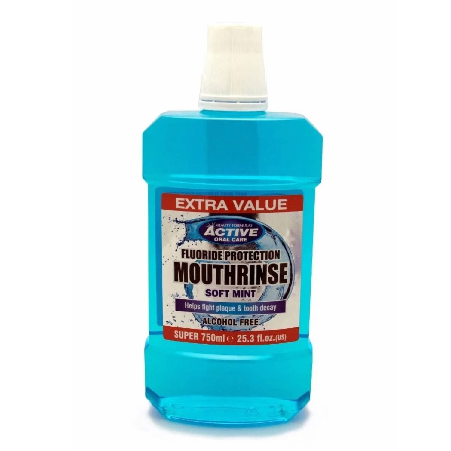 Beauty formulas - active oral care, bezalkoholowy płyn do płukania ust, soft mint, 750 ml