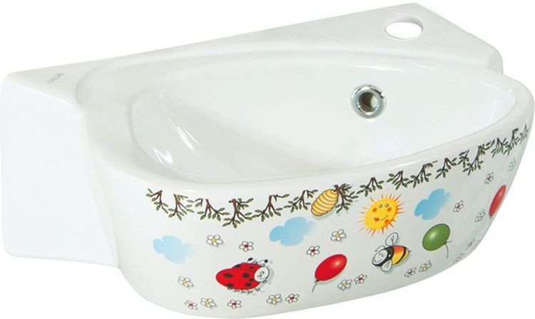 Darmowa Dostawa - Umywalka 39x29 cm ścienna dla dzieci biała Creavit Kid CK035FF