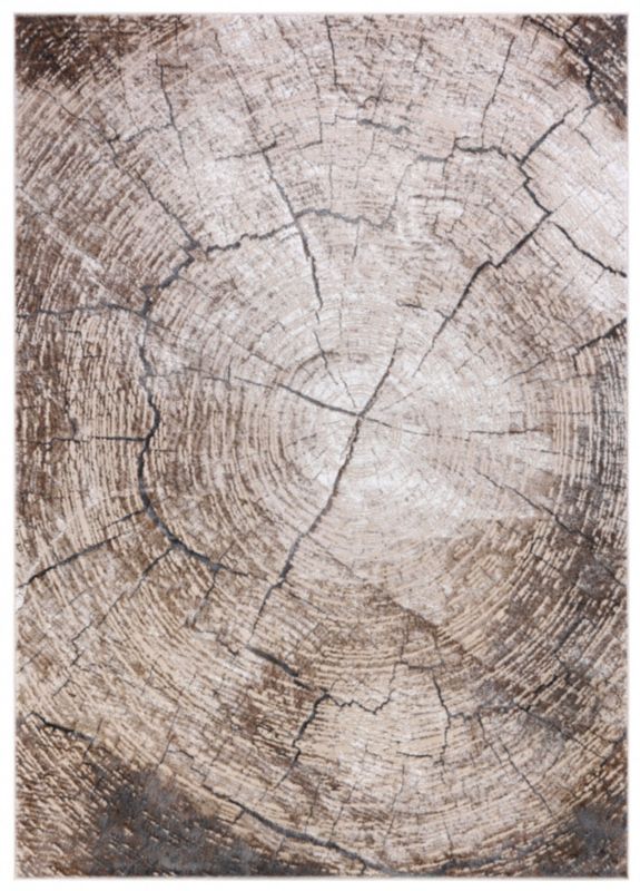 Dywan Wewnętrzny Nuoro Marrone Prostokątny Mazovia 230x240cm Beżowy Motyw Współczesny 1 szt.