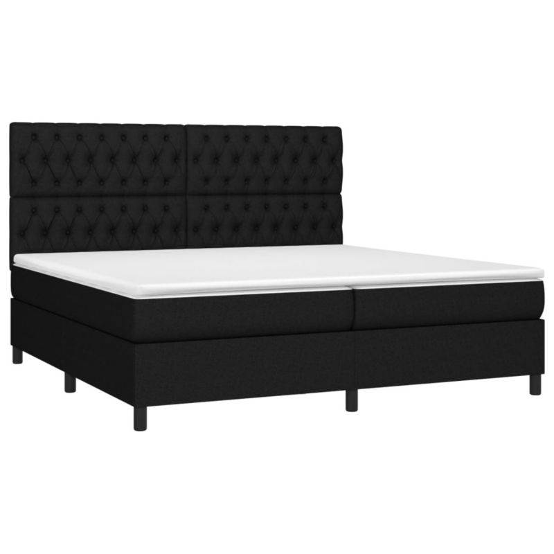 Łóżko kontynentalne WaszeMeble 200x200 cm czarne WM-3135143 1 szt.