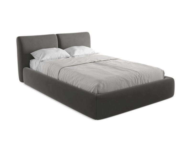 Łóżko Makamii Hoku z weluru 140x200 stalowy 1 szt.